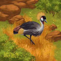 Grey crowned crane